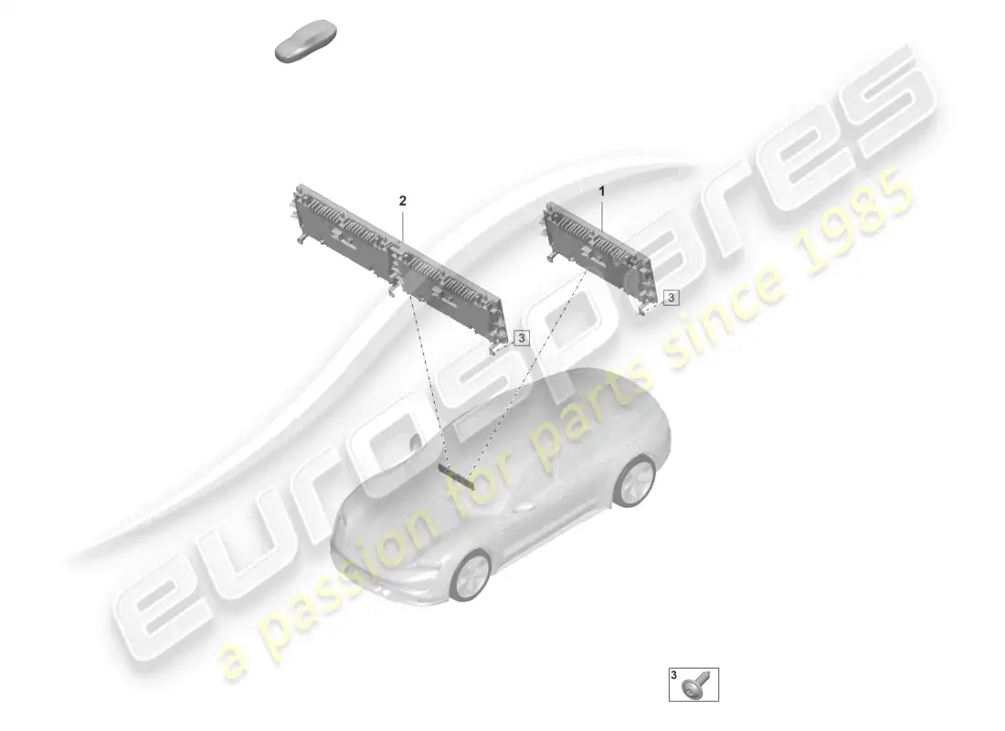 porsche 2021 (taycan 9j1-1) unidad de visualización y panel de control con pantalla táctil diagrama de piezas