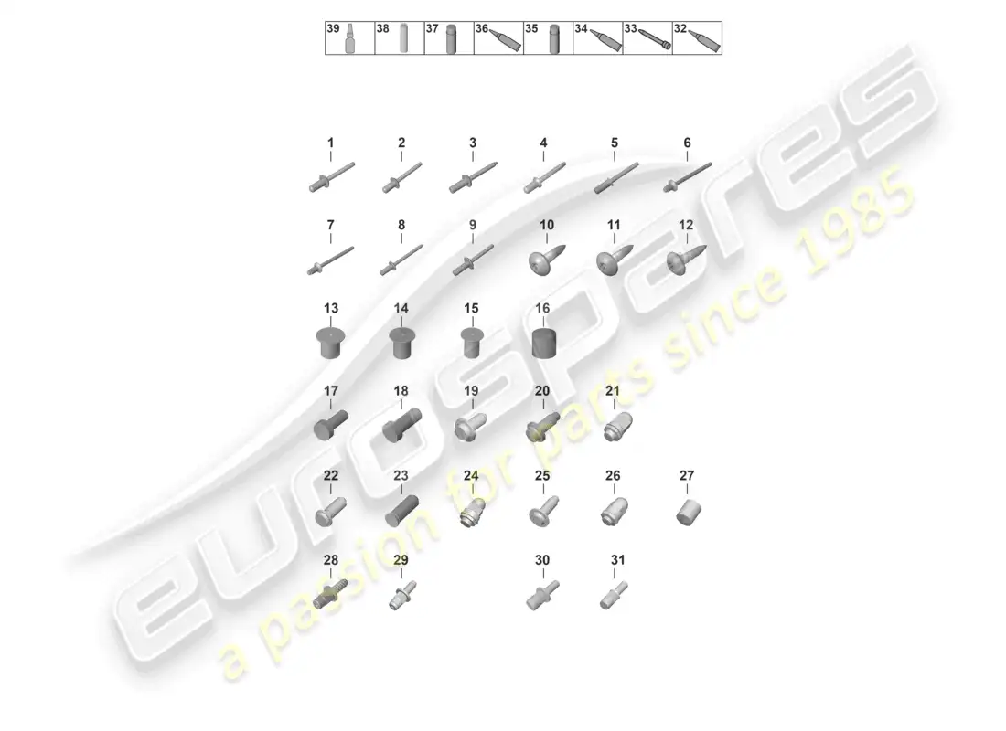 porsche 2022 (taycan 9j1-1) elementos de fijación para carrocería de coche diagrama de piezas