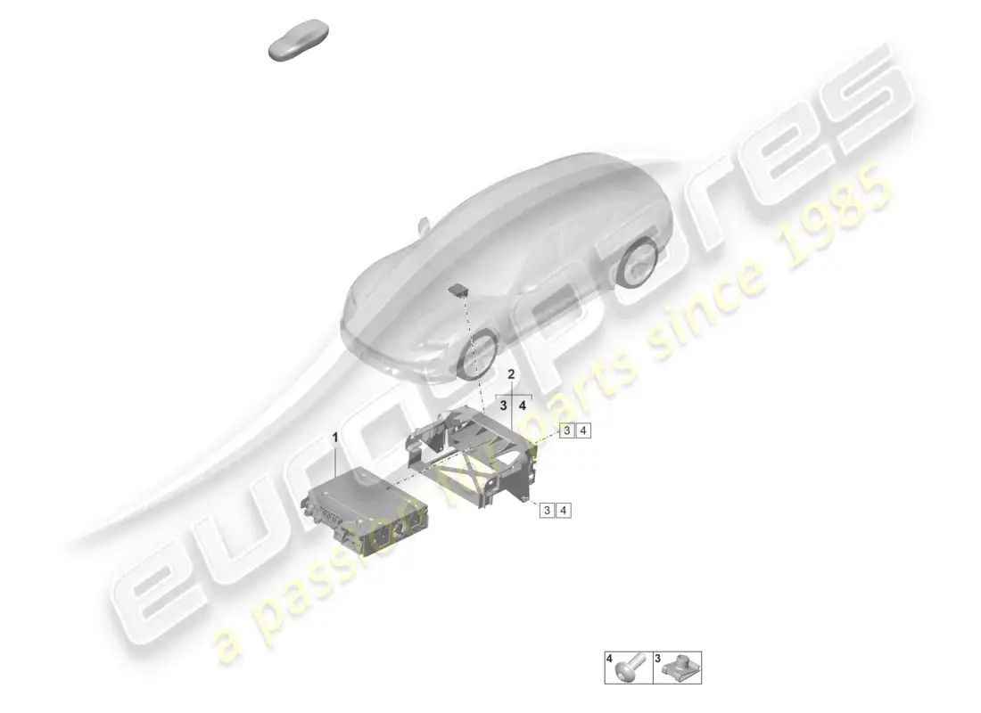 porsche 2021 (taycan 9j1-1) computadora central d >>- mj 2021 diagrama de piezas