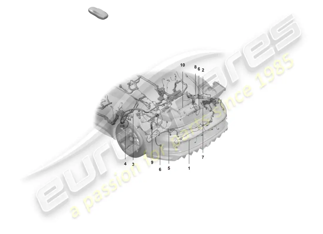 porsche 2024 (992-2 gt3/rs/st) juego de cables sistema de frenos antibloqueo trasero -abs- indicador de desgaste de pastillas de freno eje trasero diagrama de piezas