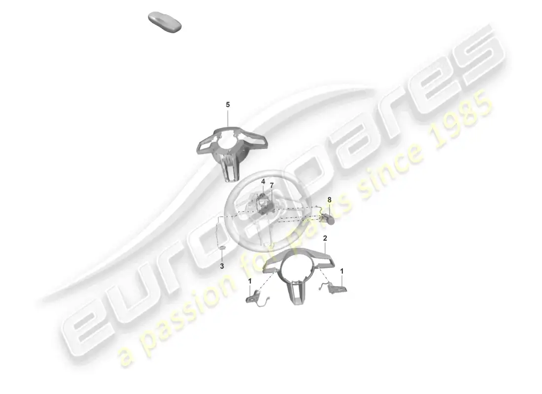 porsche 2020 (taycan 9j1-1) diagrama de piezas del volante de accesorios