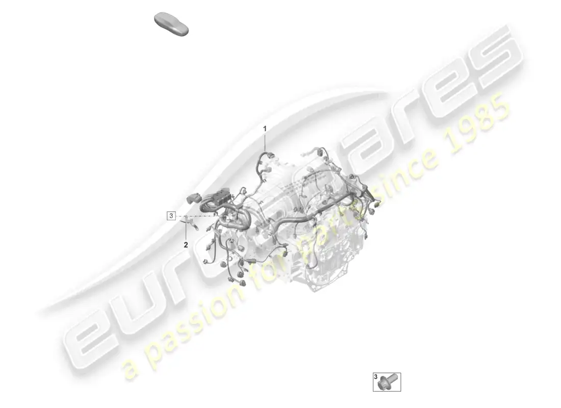 porsche 2024 (992-2 gt3/rs/st) juego de cables del motor diagrama de piezas