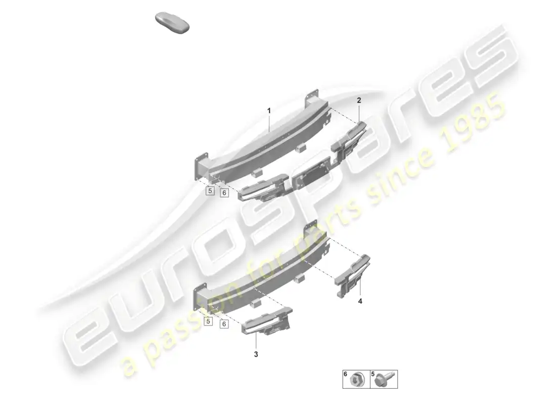 porsche 2020 (taycan 9j1-1) portafolios trasero diagrama de piezas