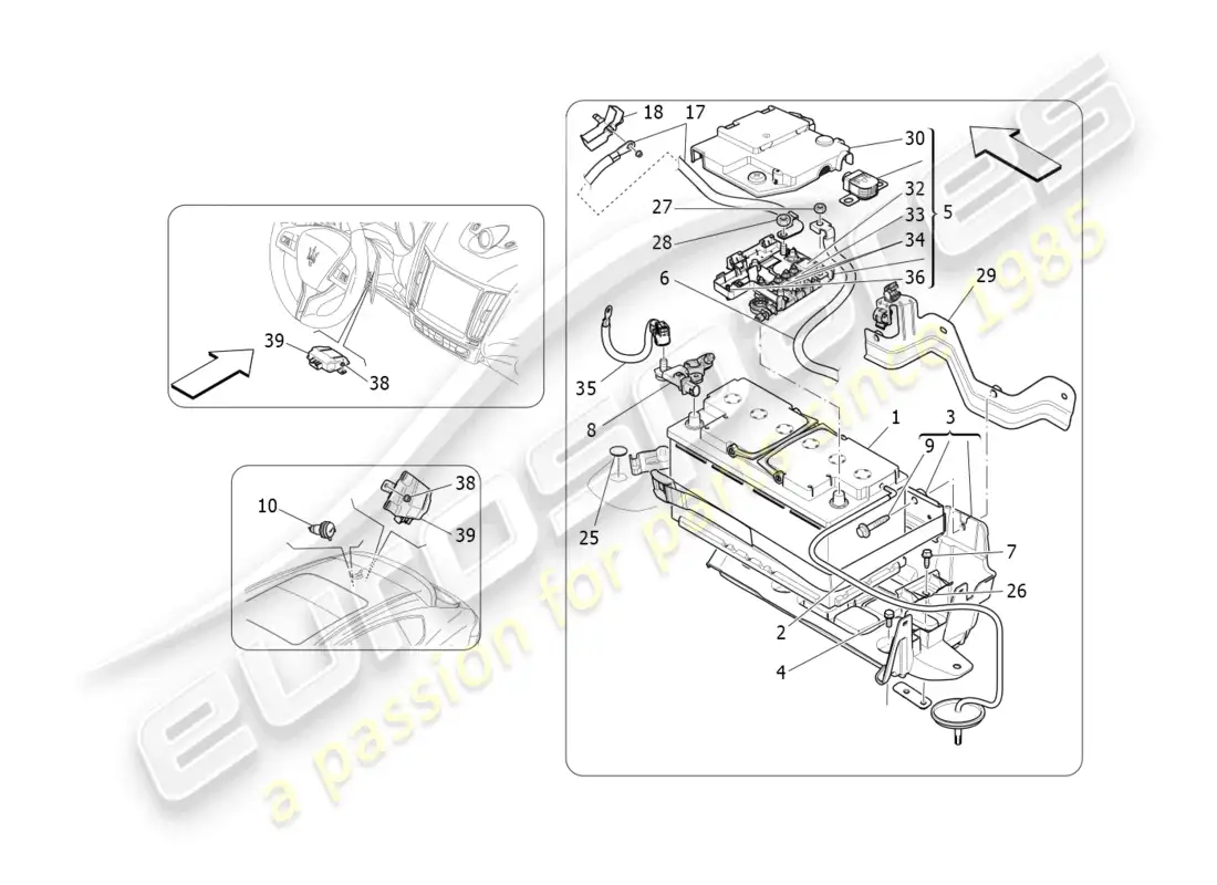 maserati levante gt (2022) energy generation and accumulation diagrama de piezas
