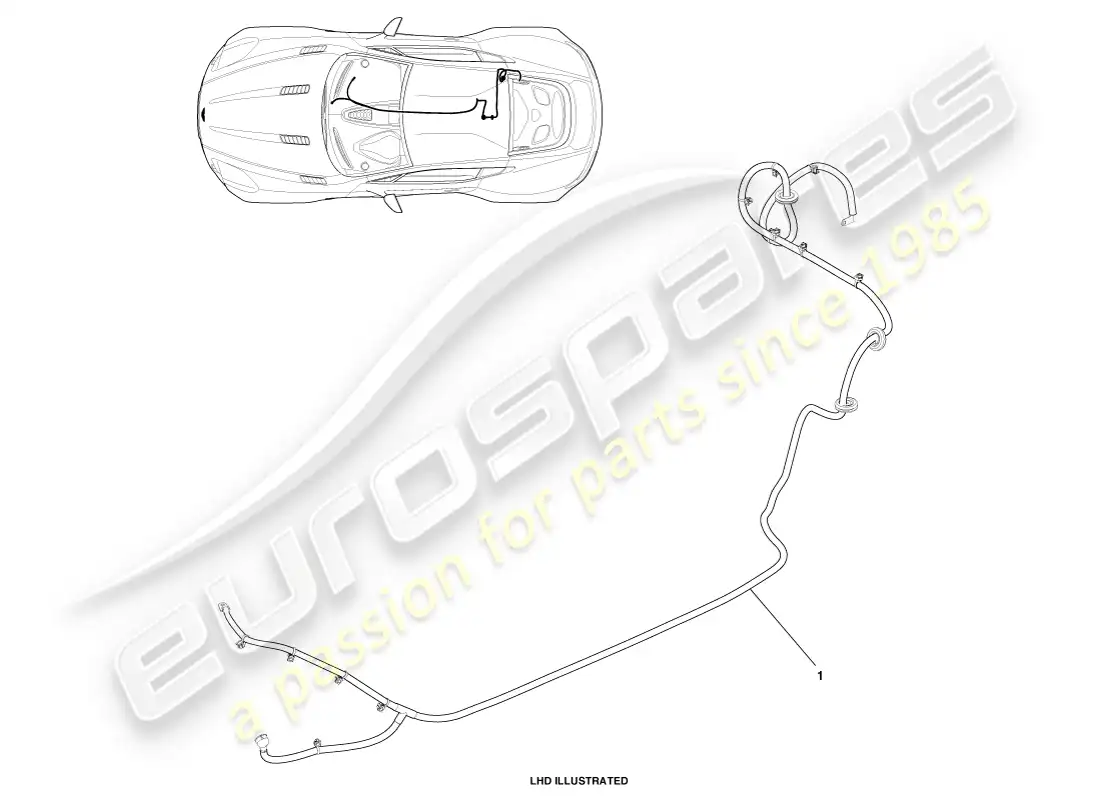 aston martin one-77 (2011) cables de batería, traseros diagrama de piezas