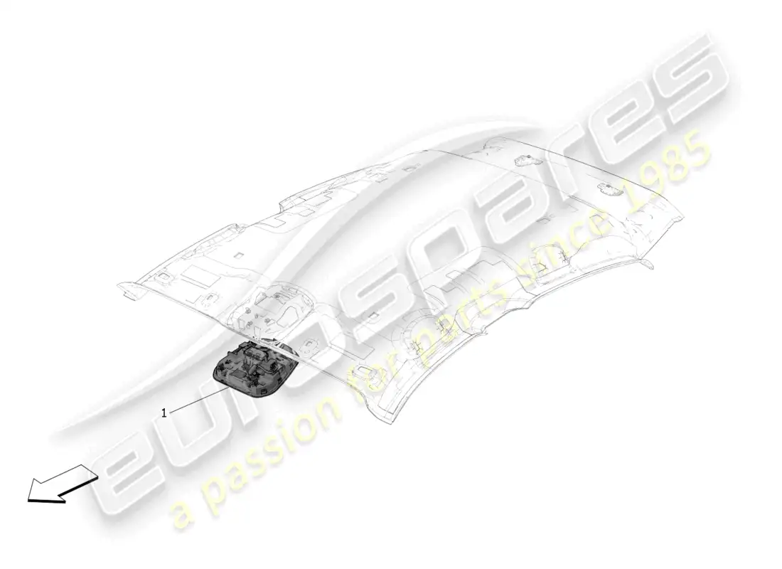 maserati grecale trofeo (2023) dispositivos internos del vehículo diagrama de piezas