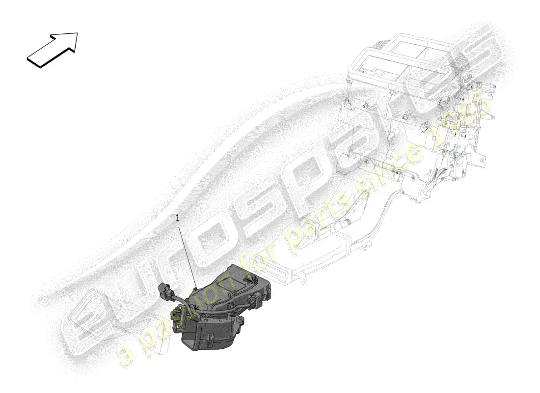maserati grecale modena (2023) unidad de aire acondicionado: dispositivos de túnel diagrama de piezas