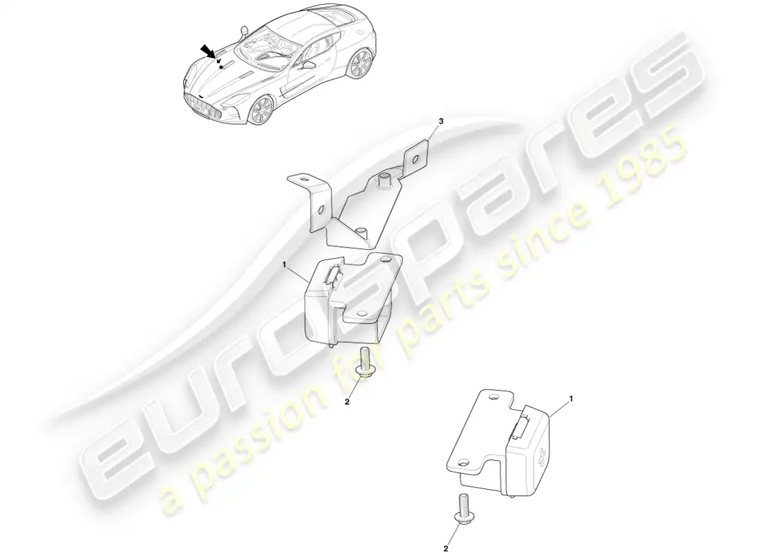 aston martin one-77 (2011) terminal de arranque diagrama de piezas