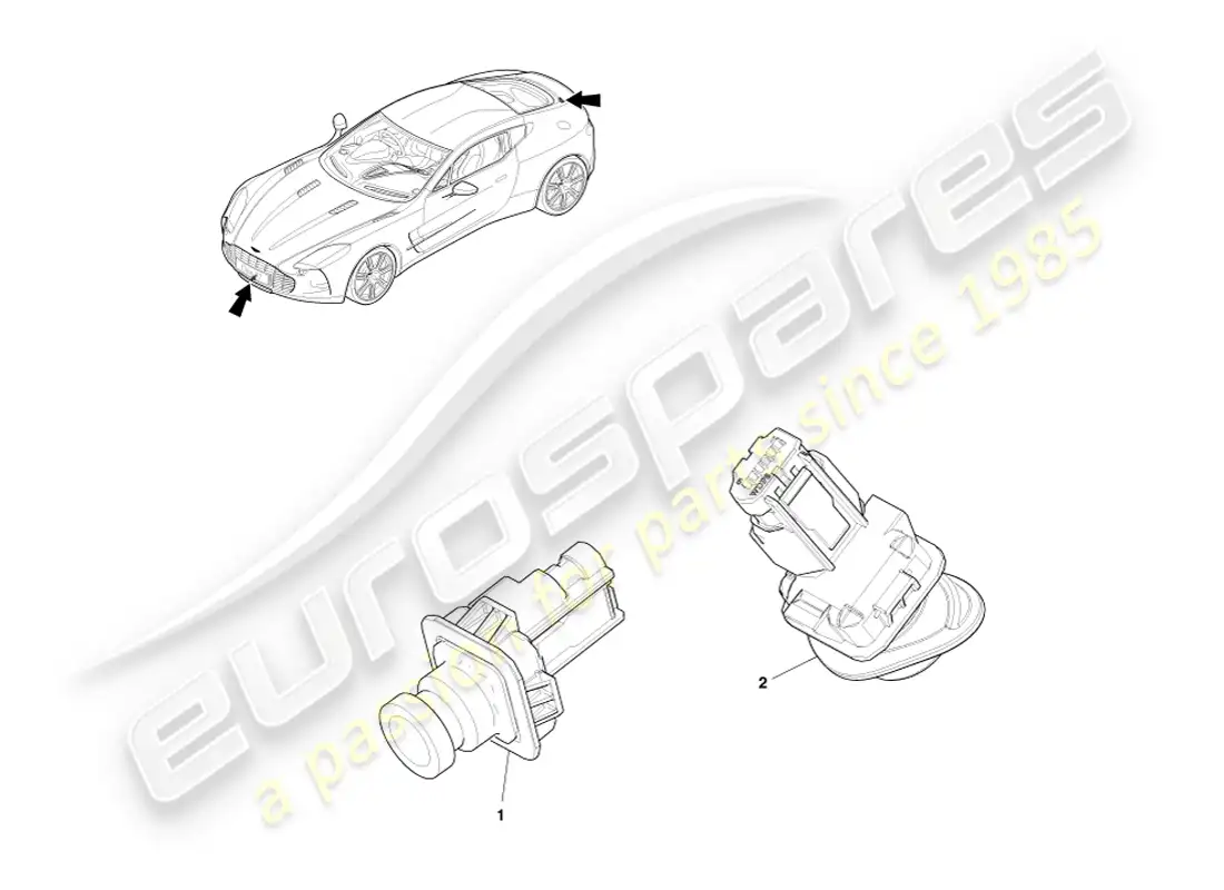 aston martin one-77 (2011) parking aid sensors diagrama de piezas
