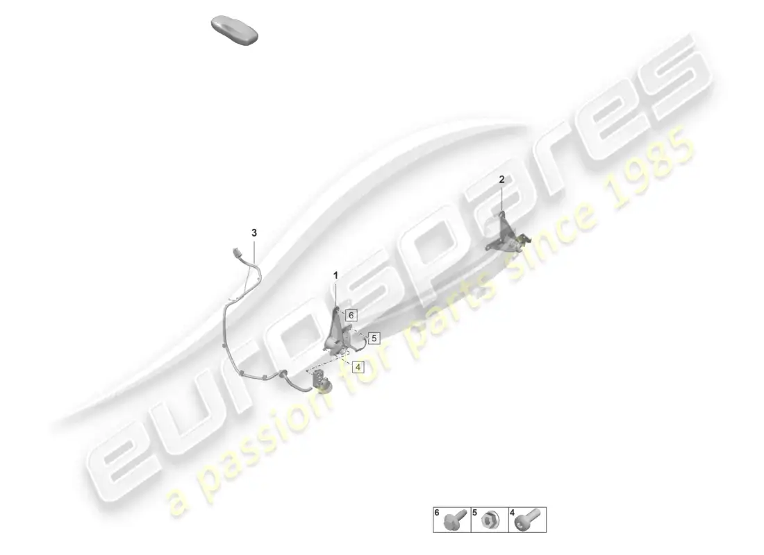 porsche 2020 (taycan 9j1-1) soporte para bicicleta diagrama de piezas