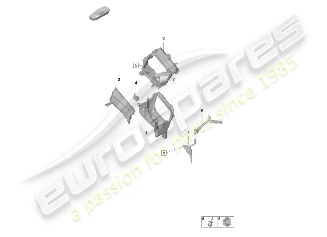 porsche 2023 (taycan 9j1-1) aire acondicionado/calefacción/calefactor auxiliar caja de agua de entrada de aire fresco diagrama de piezas