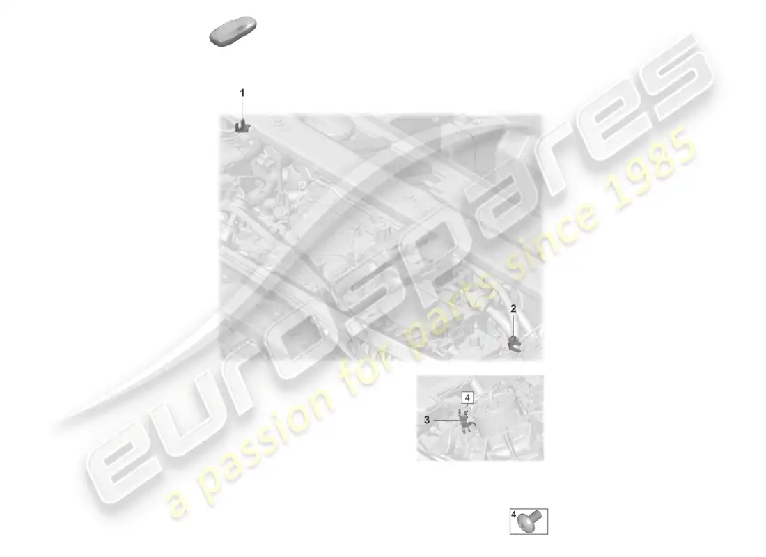 porsche 2020 (taycan 9j1-1) soporte de cable para amortiguador de gas diagrama de piezas