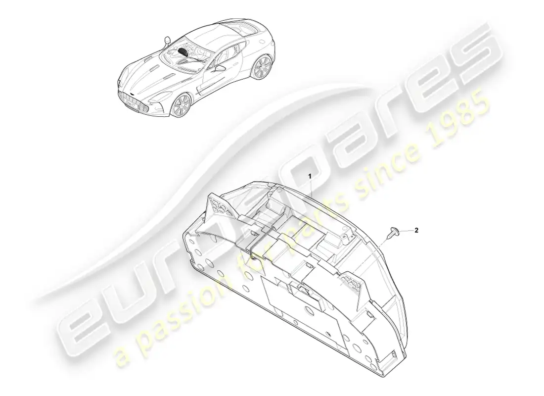 aston martin one-77 (2011) combinación de instrumentos diagrama de piezas