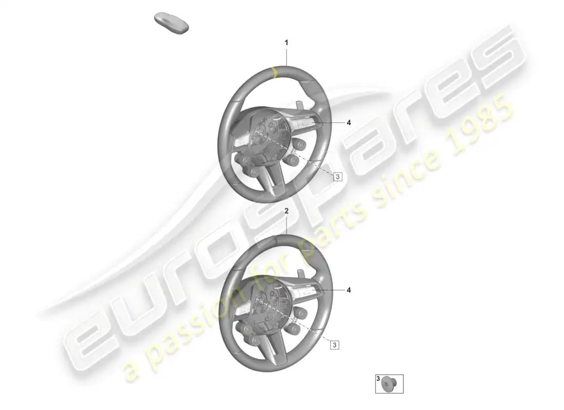 porsche 2025 (992-2 gt3/rs/st) volante multifunción gt3 rs - pdk - diagrama de piezas