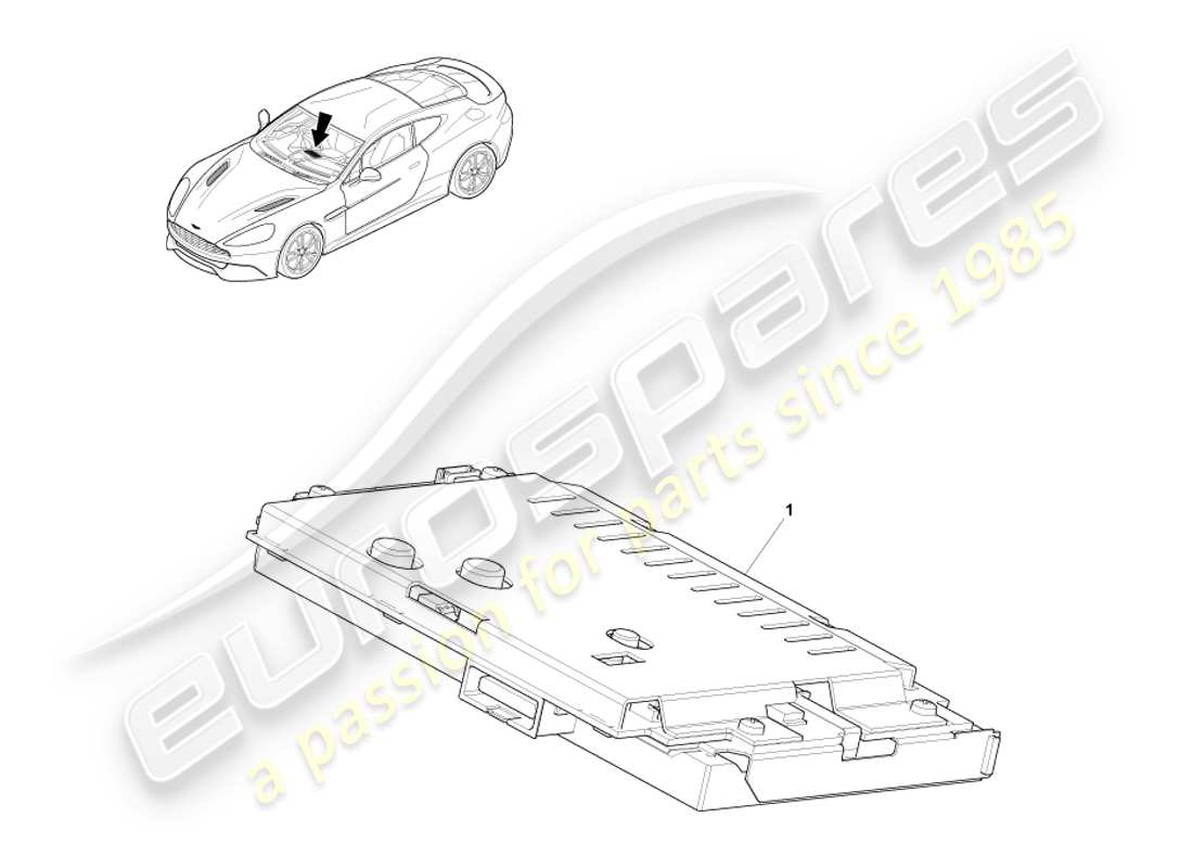 aston martin vanquish (2014) pantalla de navegación por satélite diagrama de piezas