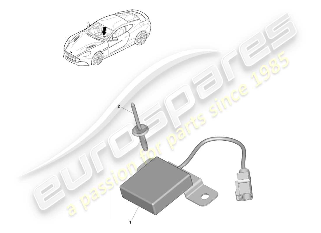 aston martin vanquish (2013) antena wifi diagrama de piezas