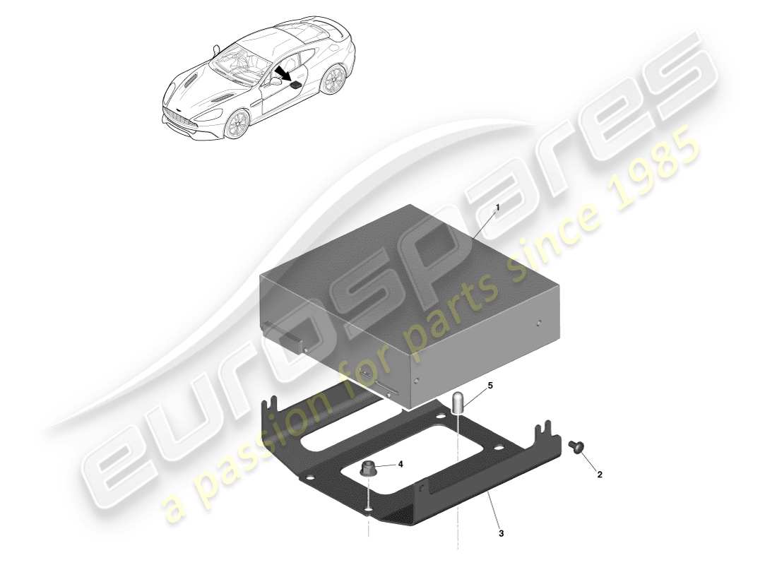 aston martin vanquish (2013) unidad principal de infoentretenimiento diagrama de piezas