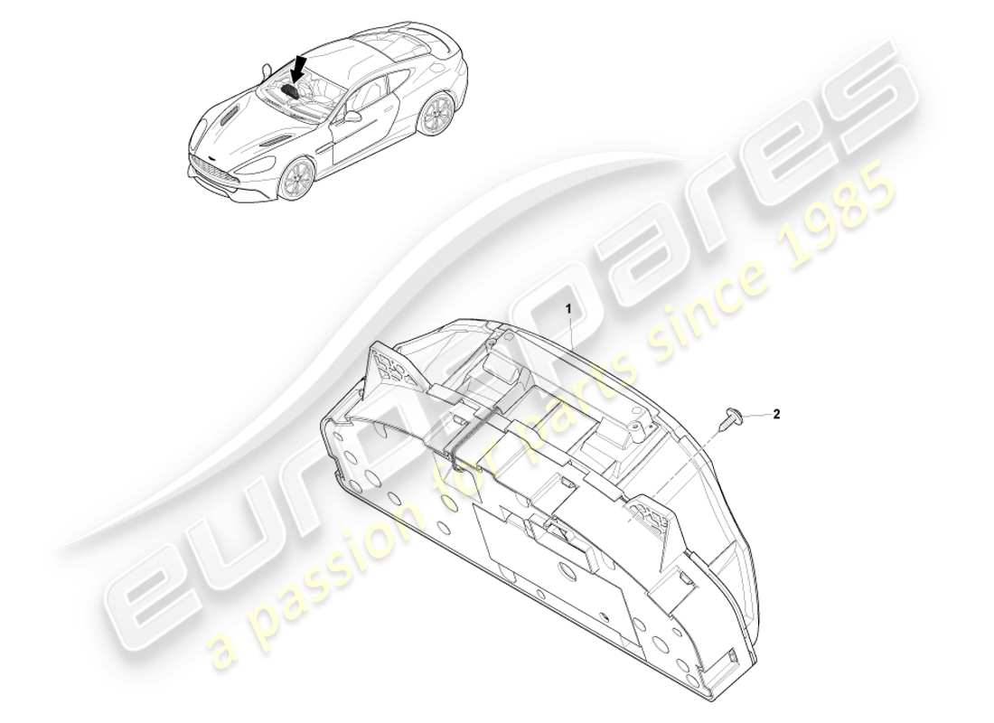 aston martin vanquish (2013) combinación de instrumentos diagrama de piezas