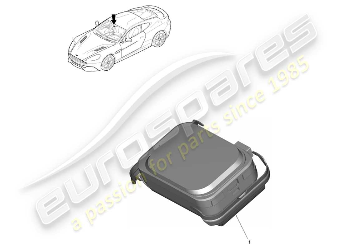 aston martin vanquish (2014) sensor de lluvia y luz diurna diagrama de piezas