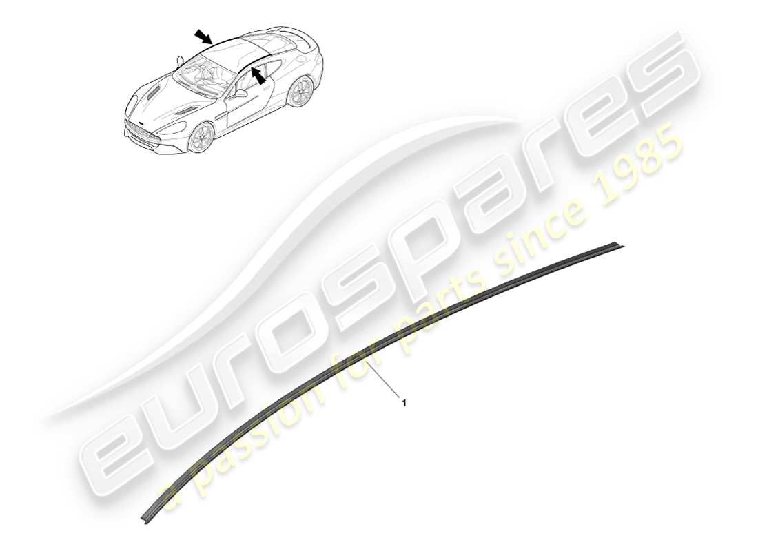 aston martin vanquish (2014) burlete de apertura de techo, volante diagrama de piezas