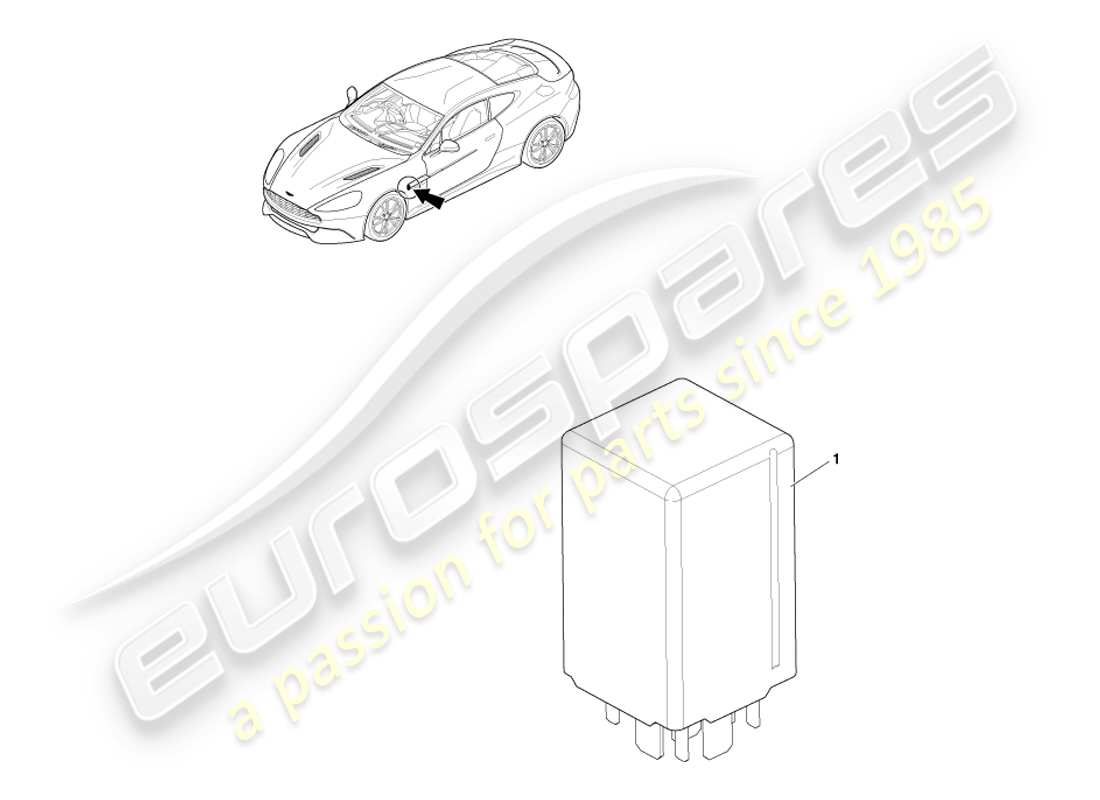 aston martin vanquish (2014) módulo de dirección diagrama de piezas