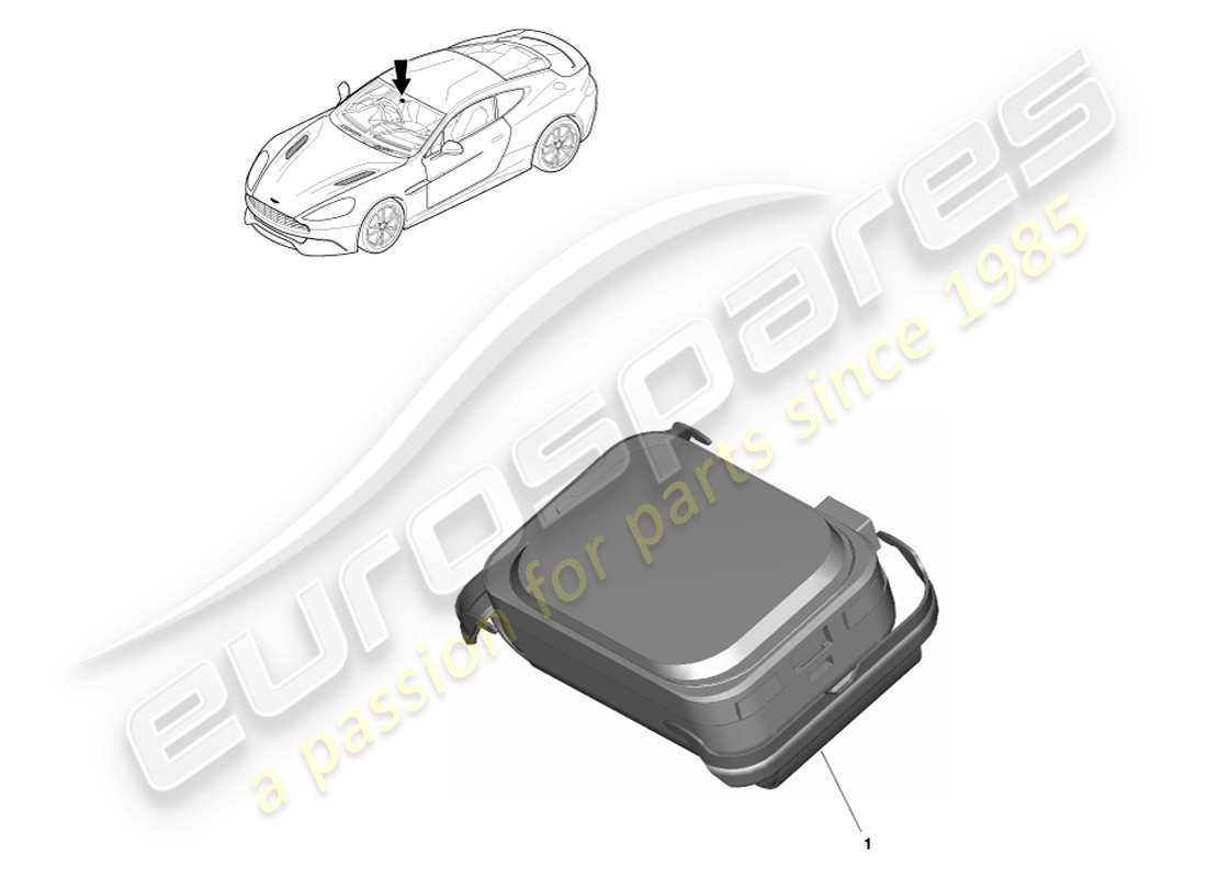aston martin vanquish (2013) sensor de lluvia y luz diurna diagrama de piezas