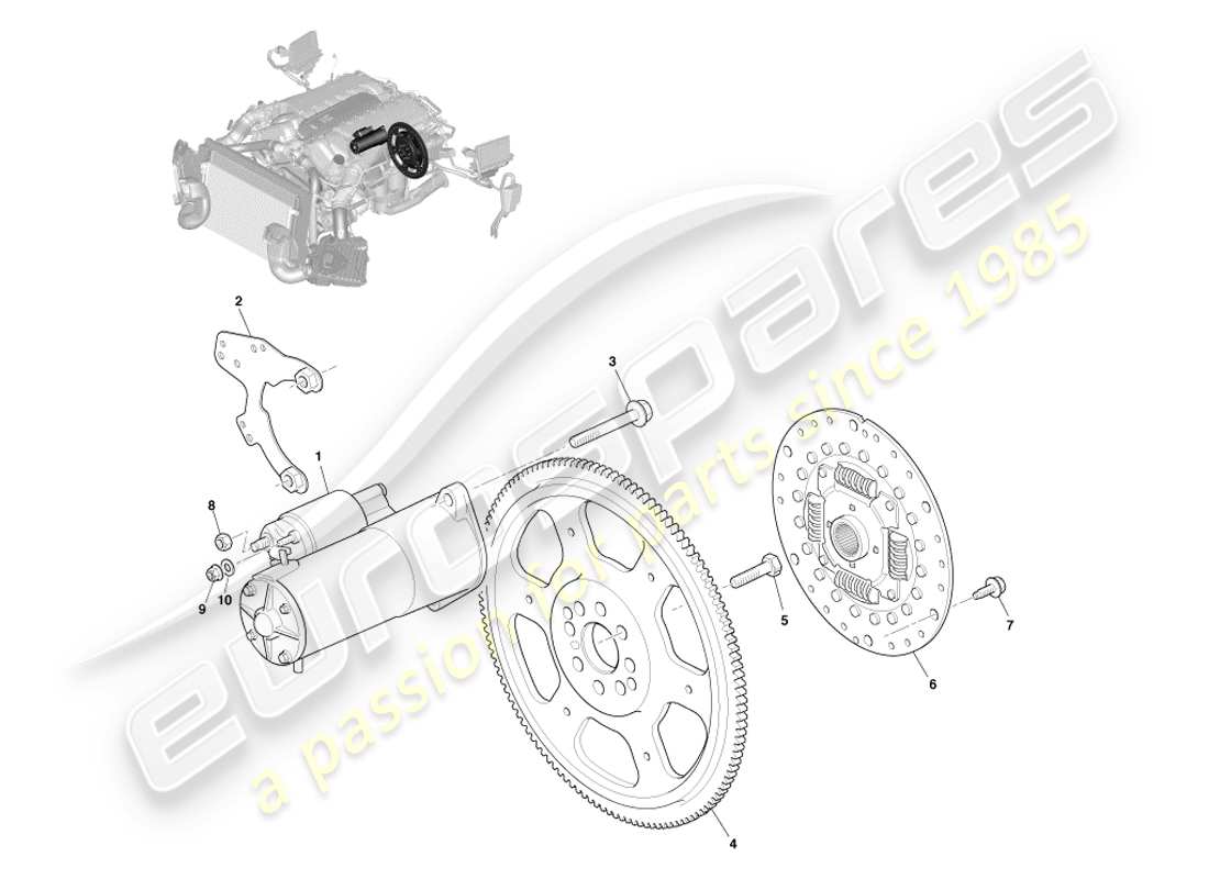 aston martin vanquish (2014) arranque del motor, automático diagrama de piezas