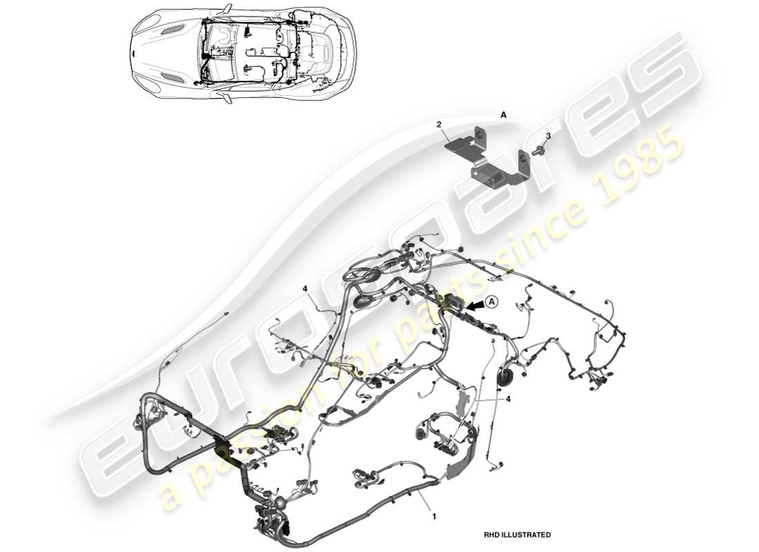 aston martin vanquish (2013) arnés corporal, cupé diagrama de piezas