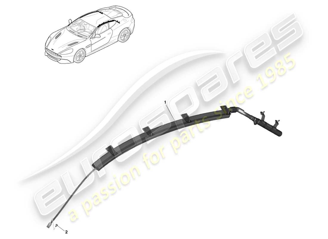 aston martin vanquish (2013) airbag de cortina, cupé diagrama de piezas