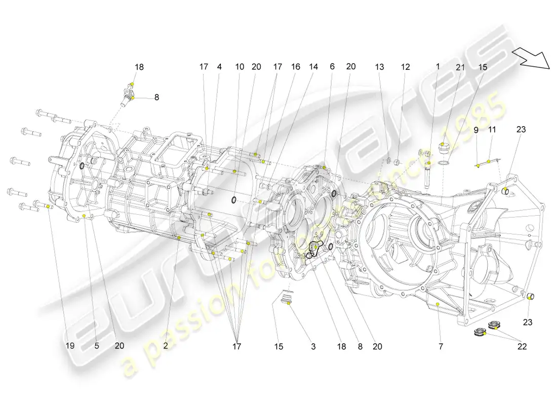 lamborghini gallardo spyder (2008) equipo de casa diagrama de piezas