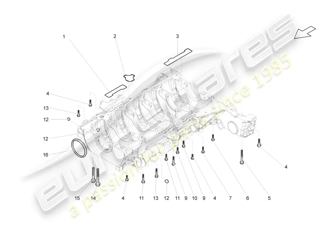 lamborghini gallardo spyder (2008) carter inferior diagrama de piezas