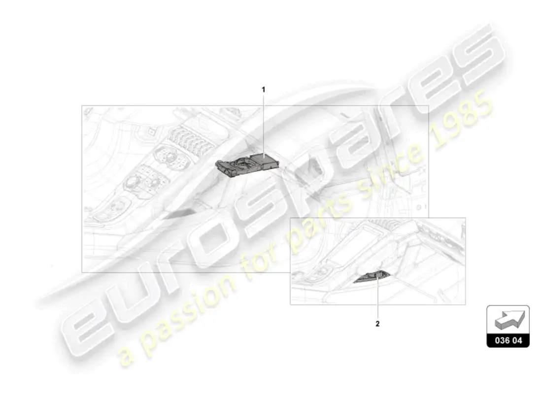 lamborghini huracan tecnica (accessories) diagrama de piezas del soporte para bebidas