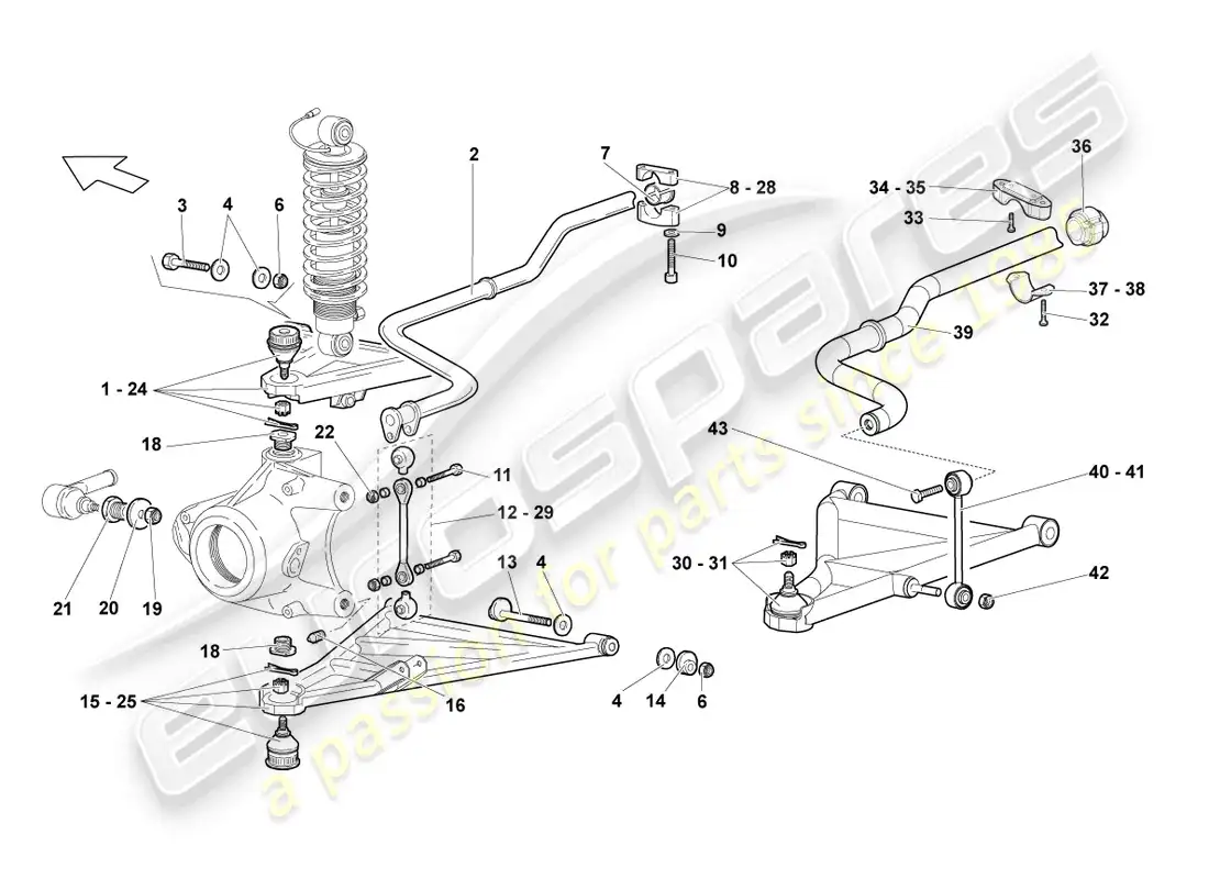 lamborghini lp640 coupe (2010) espoleta diagrama de piezas