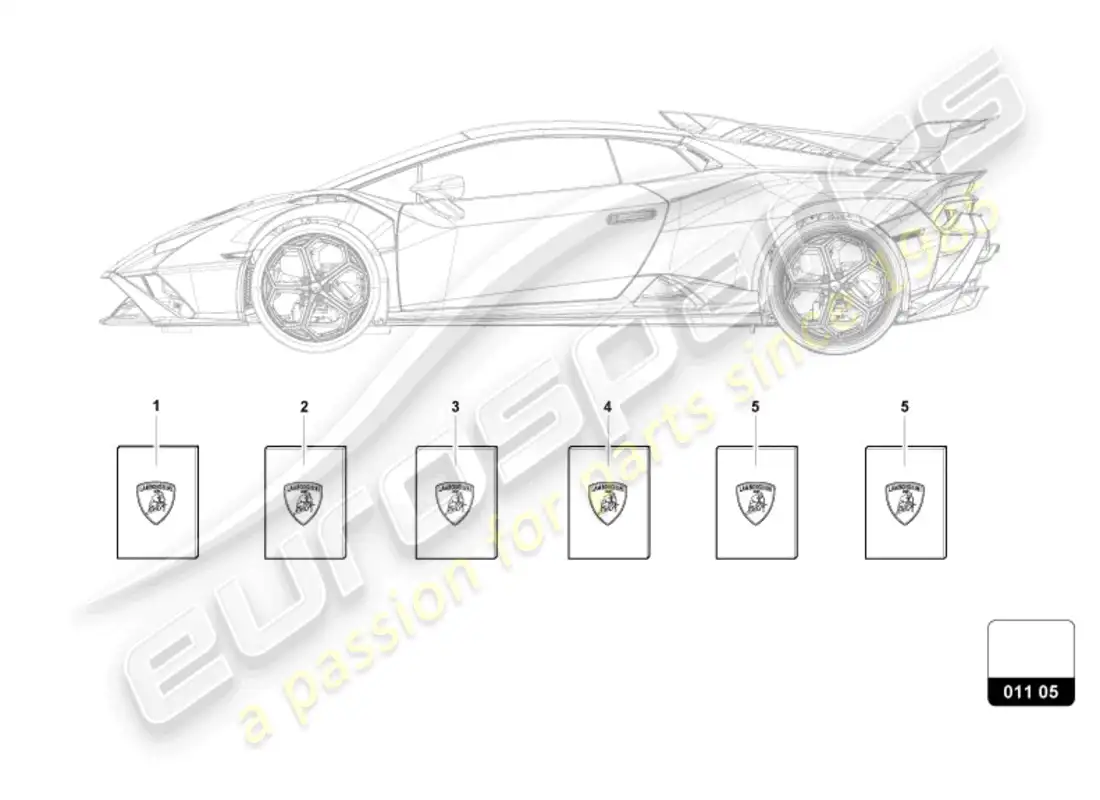 lamborghini sto (2024) billetera para vehículo diagrama de piezas