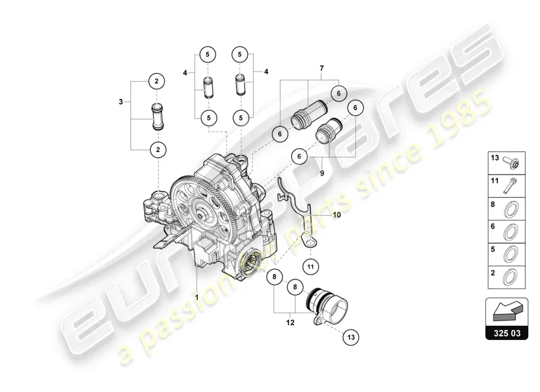 lamborghini sto (2022) unidad de control hidráulico diagrama de piezas