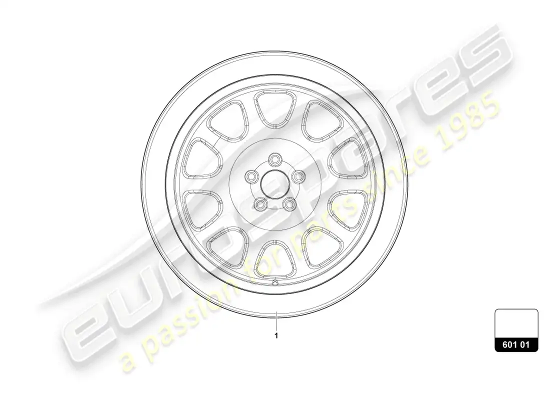 lamborghini urus (2020) rueda de repuesto diagrama de piezas