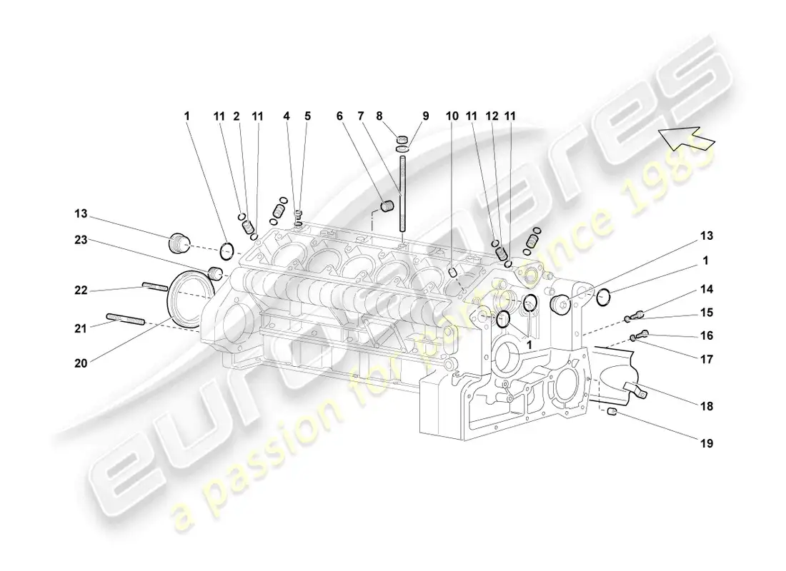 lamborghini reventon carter del carter diagrama de piezas