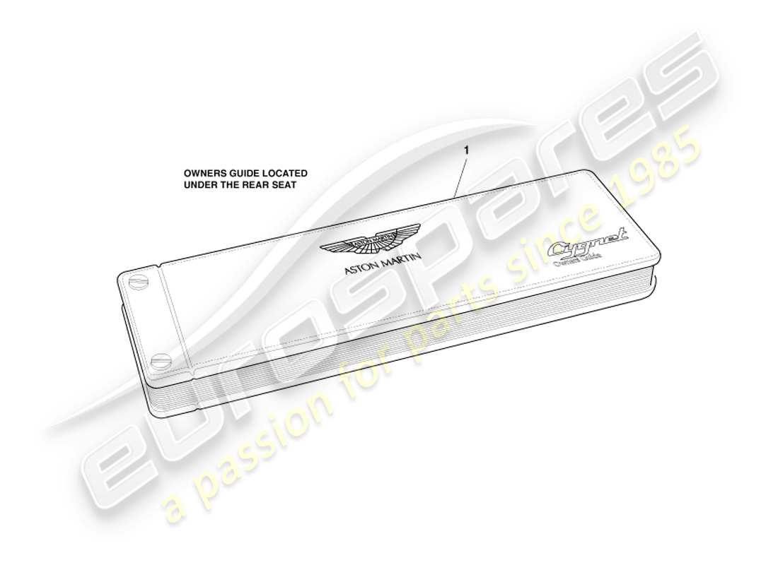 aston martin cygnet (2012) diagrama de piezas de la guía del propietario