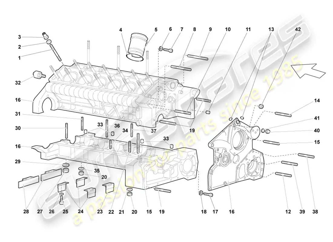 lamborghini reventon carter del carter diagrama de piezas