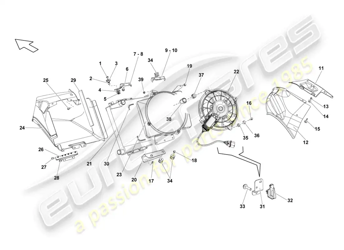 lamborghini lp570-4 sl (2014) enfriador para refrigerante diagrama de piezas