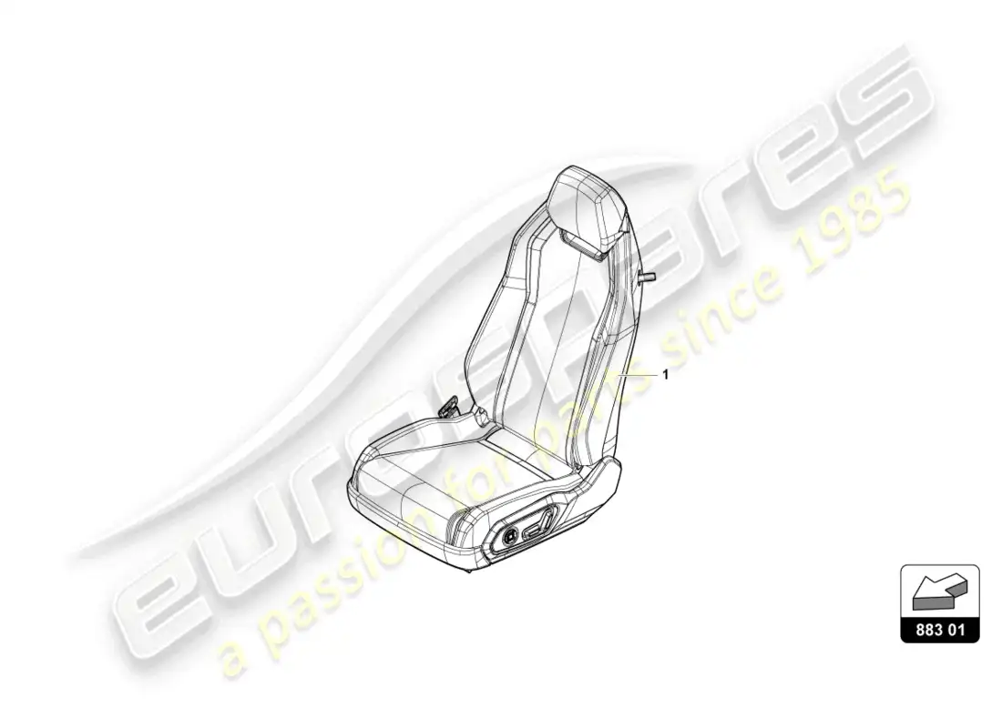 lamborghini urus s (2023) asientos traseros diagrama de piezas