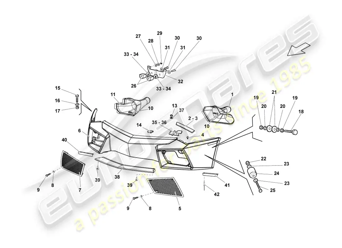 diagrama de pieza que contiene el número de pieza 410807606b