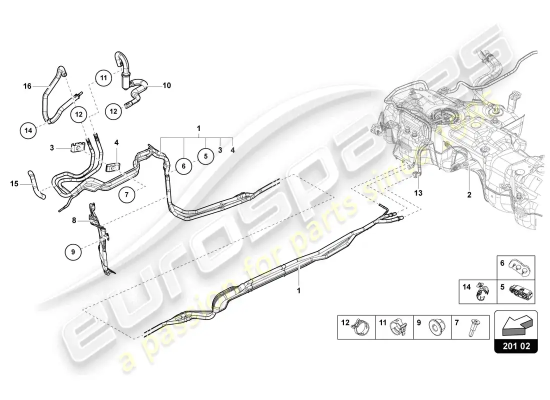 diagrama de pieza que contiene el número de pieza 4d0201245g