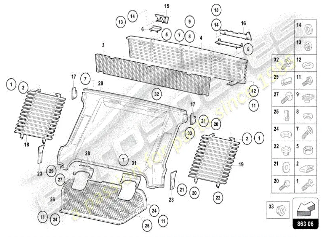 lamborghini diablo vt (1997) covers diagrama de piezas