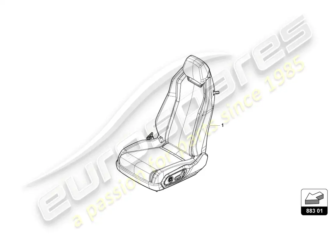 lamborghini urus (2019) asientos traseros diagrama de piezas