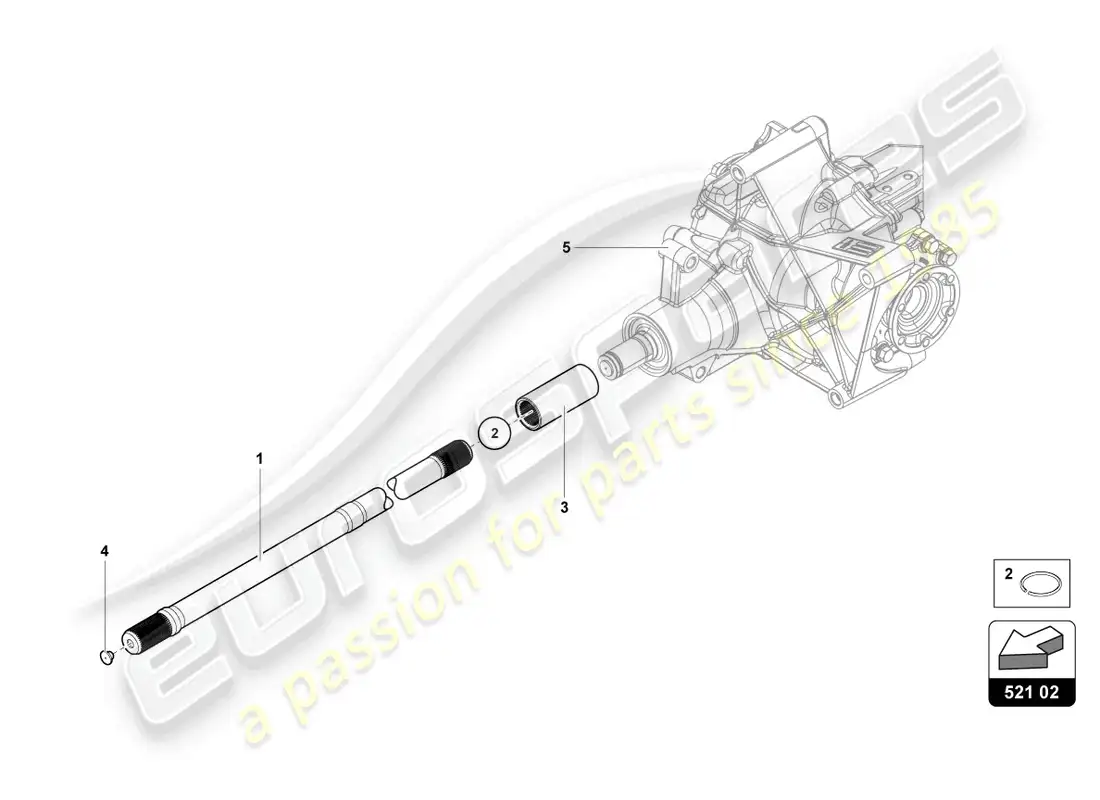 lamborghini countach lpi 800-4 (2022) eje de entrada diagrama de piezas
