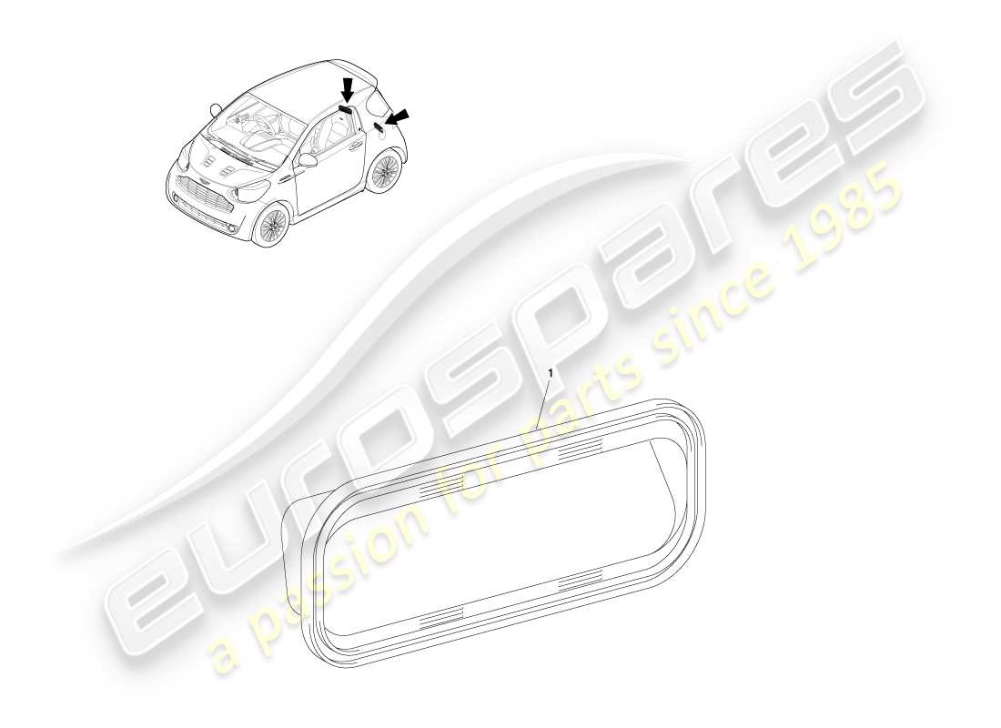 aston martin cygnet (2012) diagrama de piezas de los componentes de extracción de aire
