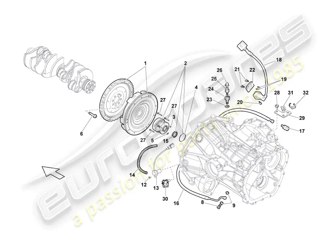 lamborghini gallardo spyder (2007) acoplamiento automatico diagrama de piezas