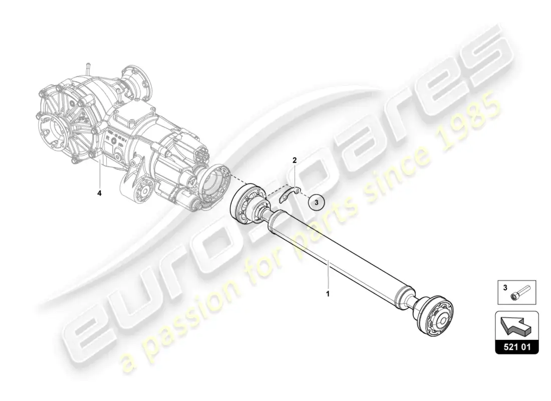 lamborghini countach lpi 800-4 (2022) brazo de control diagrama de piezas