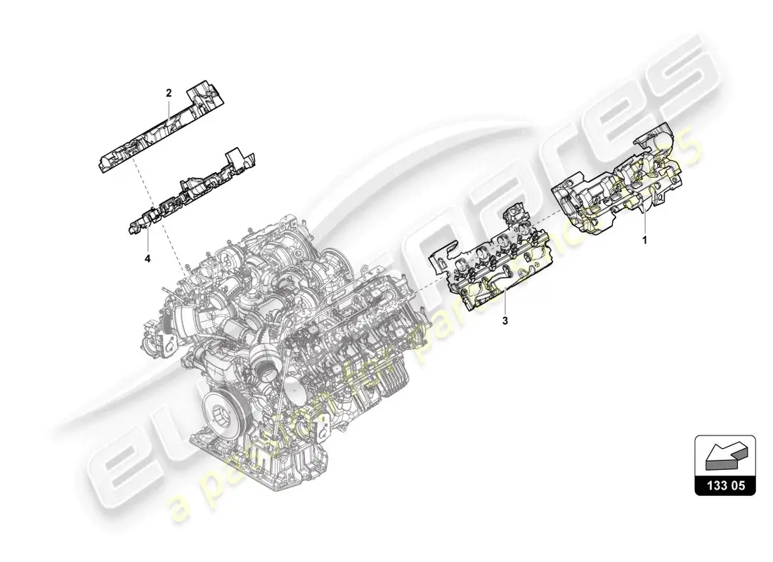 lamborghini urus (2019) noise insulation diagrama de piezas